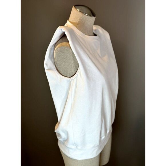 Sundry NWT Padded Shoulder Muscle Tank in White Size S - Picture 3 of 6